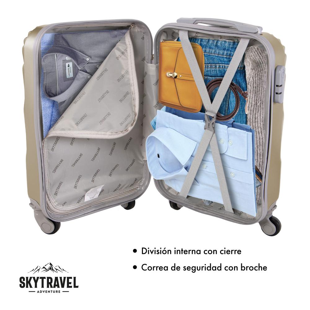 Foto 5 pulgar | Maleta con Ruedas Sky Travel 4 Piezas color Beige