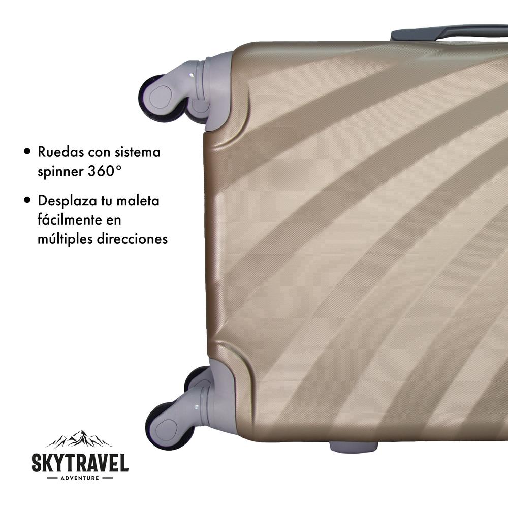 Foto 7 pulgar | Maleta con Ruedas Sky Travel 4 Piezas color Beige
