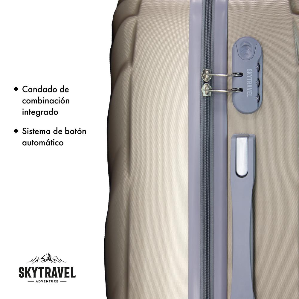 Foto 8 pulgar | Maleta con Ruedas Sky Travel 4 Piezas color Beige
