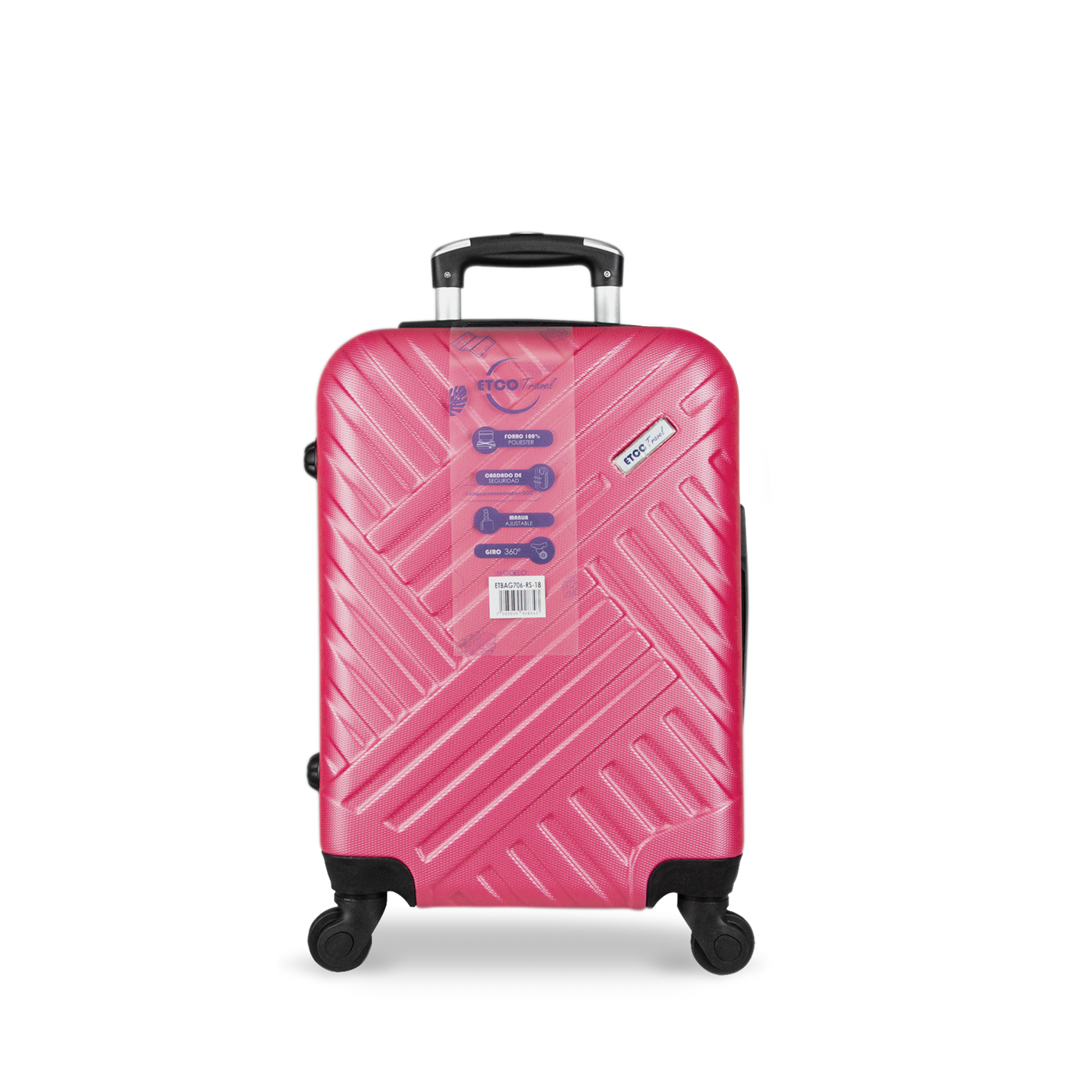 Maleta con Ruedas Etco Travel 18 Pulgadas Rosa