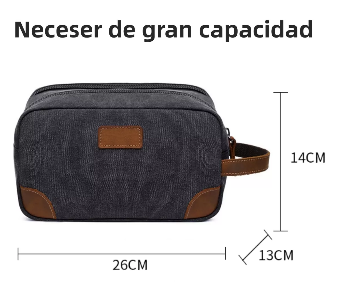 Foto 3 pulgar | Bolsa Sobaquera Neceser Para Hombre De Viaje, Negro