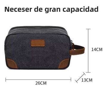 Foto 2 | Bolsa Sobaquera Neceser Para Hombre De Viaje, Negro