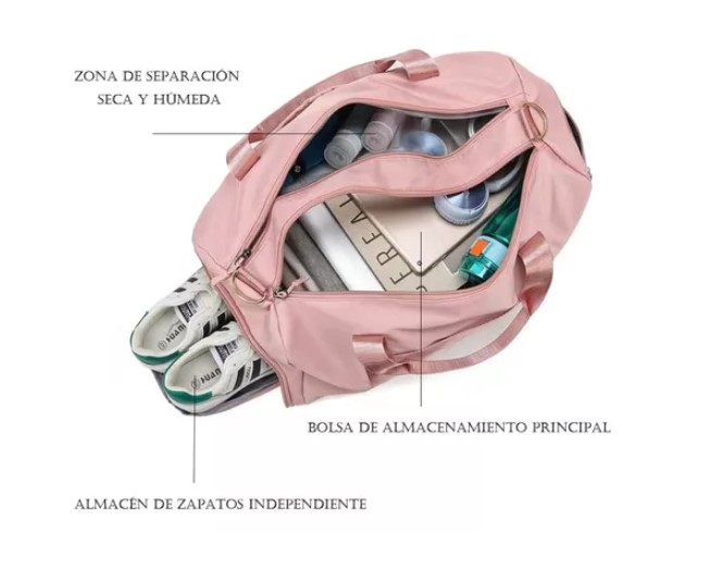 Foto 4 | Bolsa Para Deportes, Viajes Compartimento Para Zapatos T