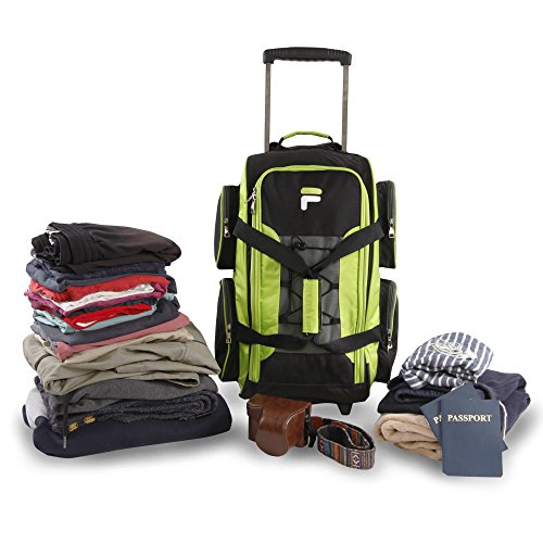 Foto 7 pulgar | Bolsa de Viaje Ligera Fila 22 Carry On Rolling Neon Lime - Venta Internacional