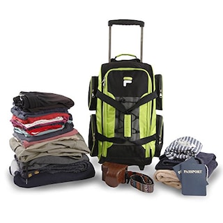 Foto 6 | Bolsa de Viaje Ligera Fila 22 Carry On Rolling Neon Lime - Venta Internacional