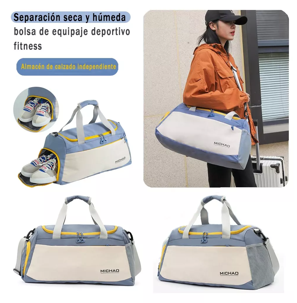 Foto 2 | Bolsa Deportiva Azul con Blanco