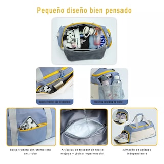 Foto 5 | Bolsa Deportiva Azul con Blanco