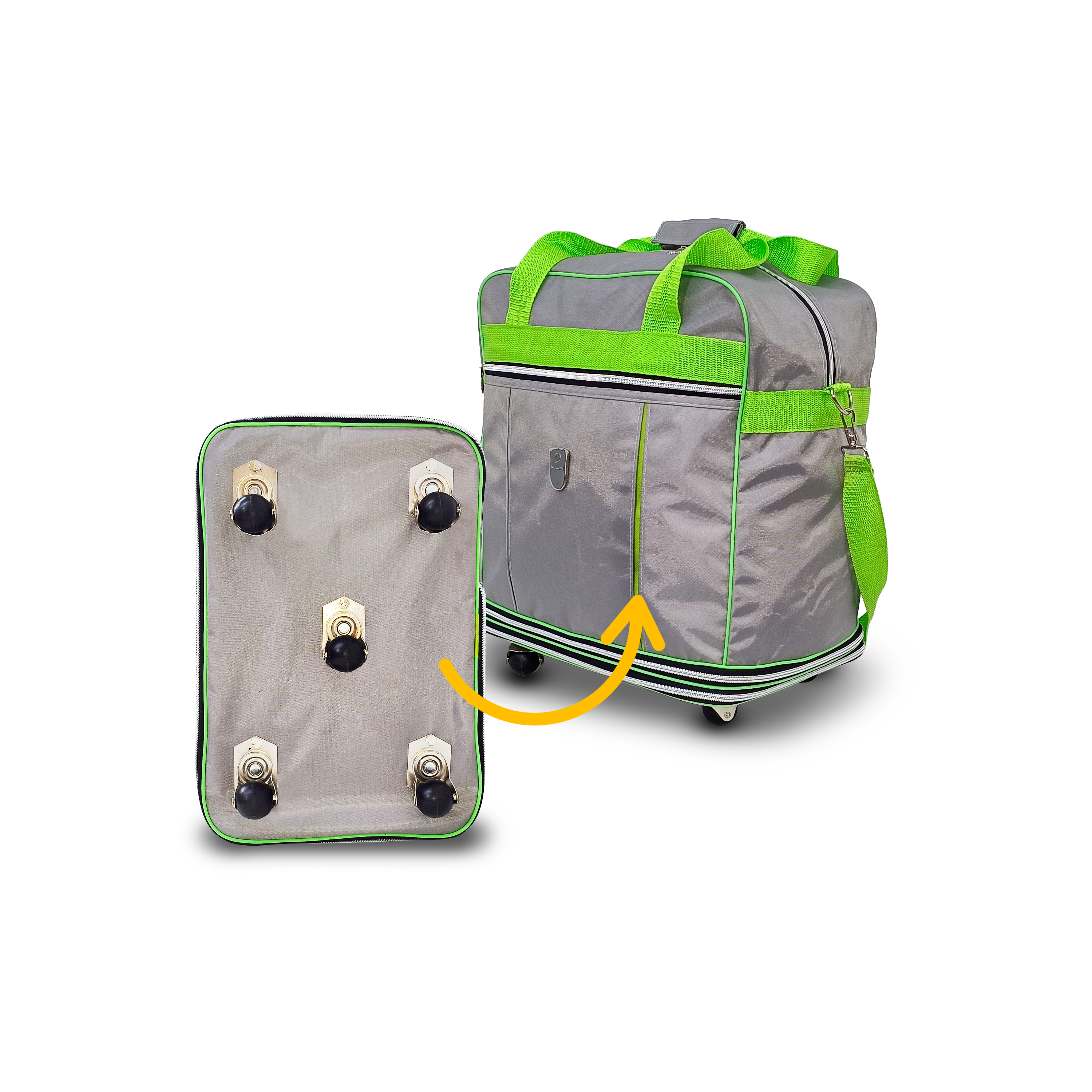 Foto 4 pulgar | Maletin Expandible Con Ruedas 24'' Mccarthy  Modelo Expandible-24 Gris/verde
