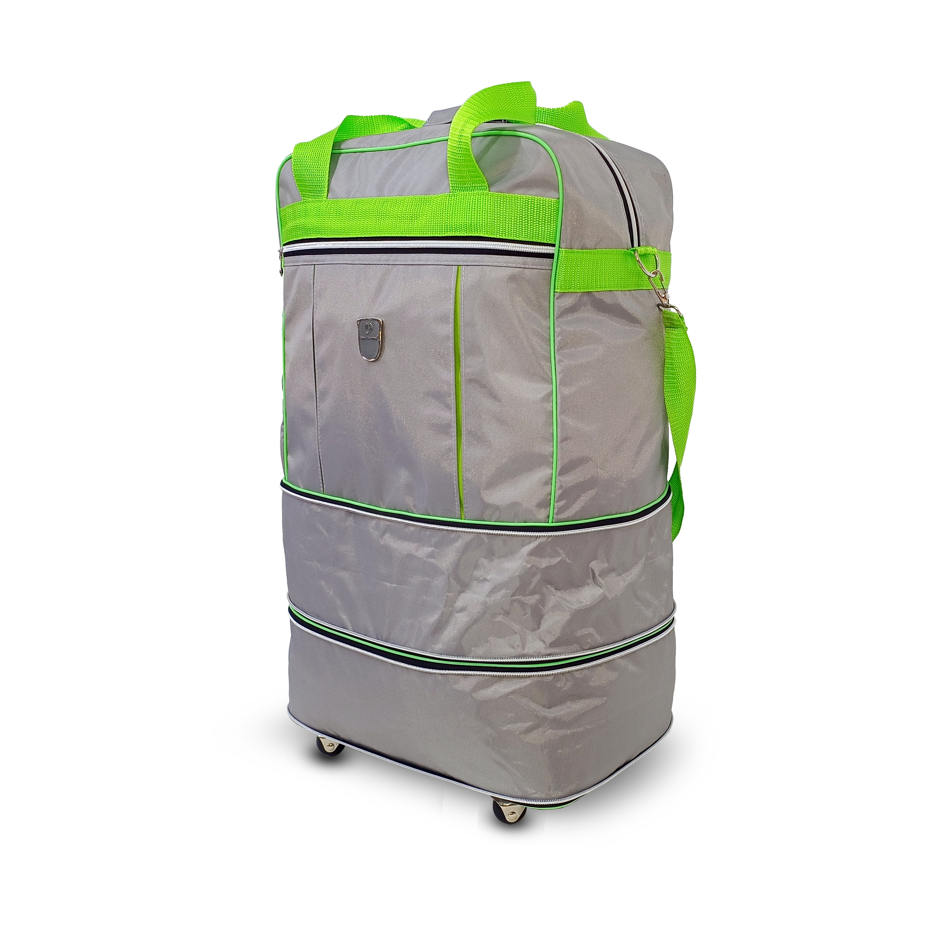 Foto 5 pulgar | Maletin Expandible Con Ruedas 24'' Mccarthy  Modelo Expandible-24 Gris/verde