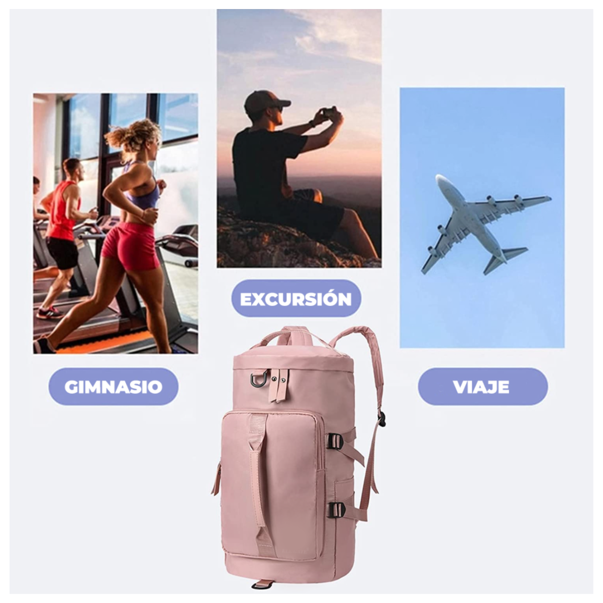 Foto 7 pulgar | Mochila Impermeable Con Compartimiento Para Zapatos Ideal Para Viaje Y Deportes