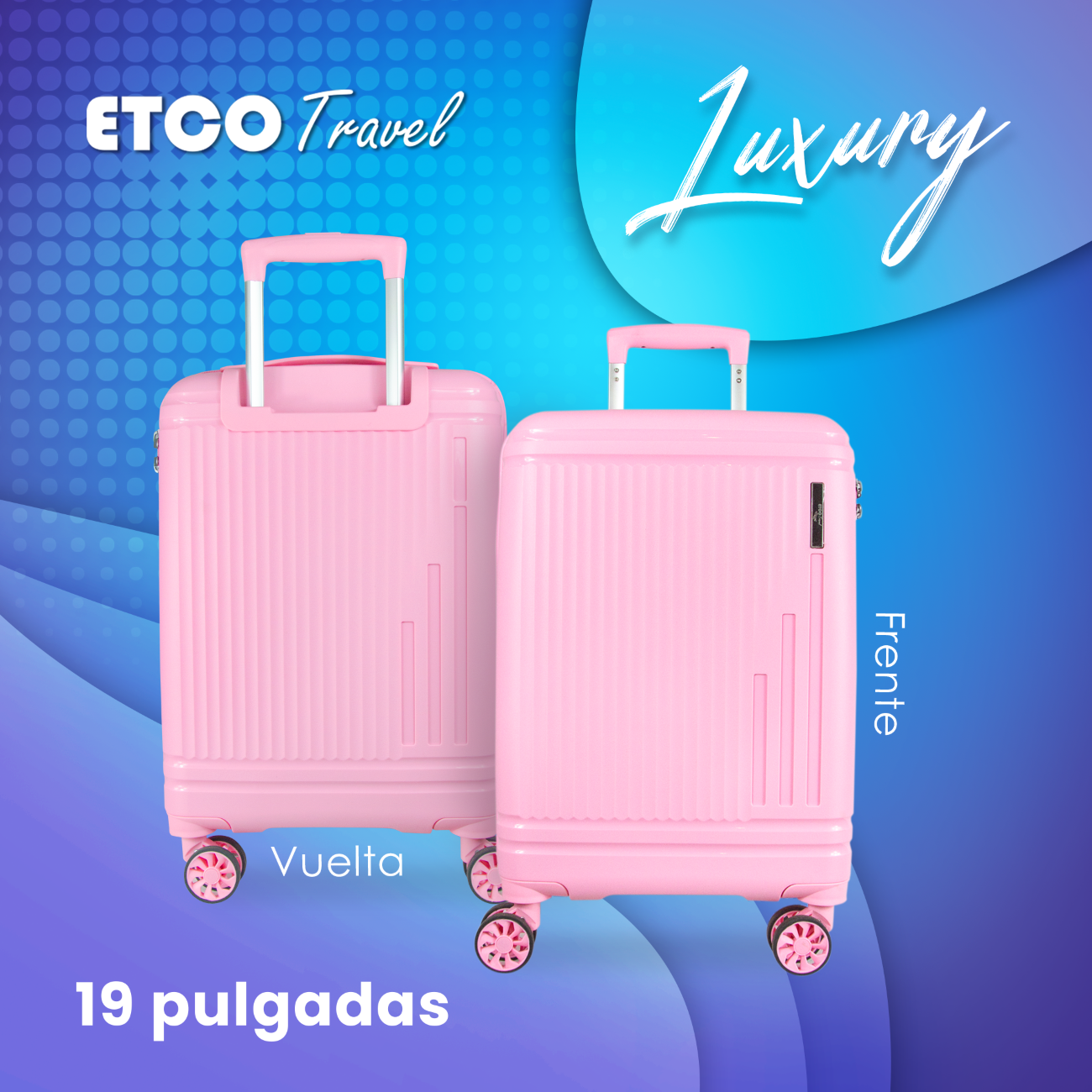 Foto 3 pulgar | Maleta De Mano Rigida Rosa Carry On 10 Kgs Avion Tipo Tourister