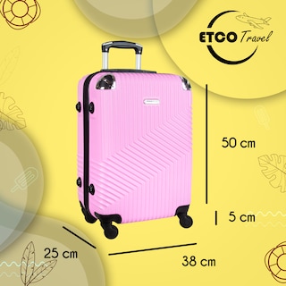Foto 3 | Maleta De Mano Set Maleta + Neceser Color Rosa Carry On Avión 10kgs. Etco Travel