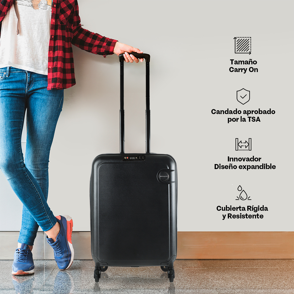 Foto 2 | Maleta Carry On Sendera 20”  Negro con Candado