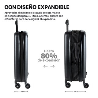 Foto 3 | Maleta Carry On Sendera 20” Negro con Candado