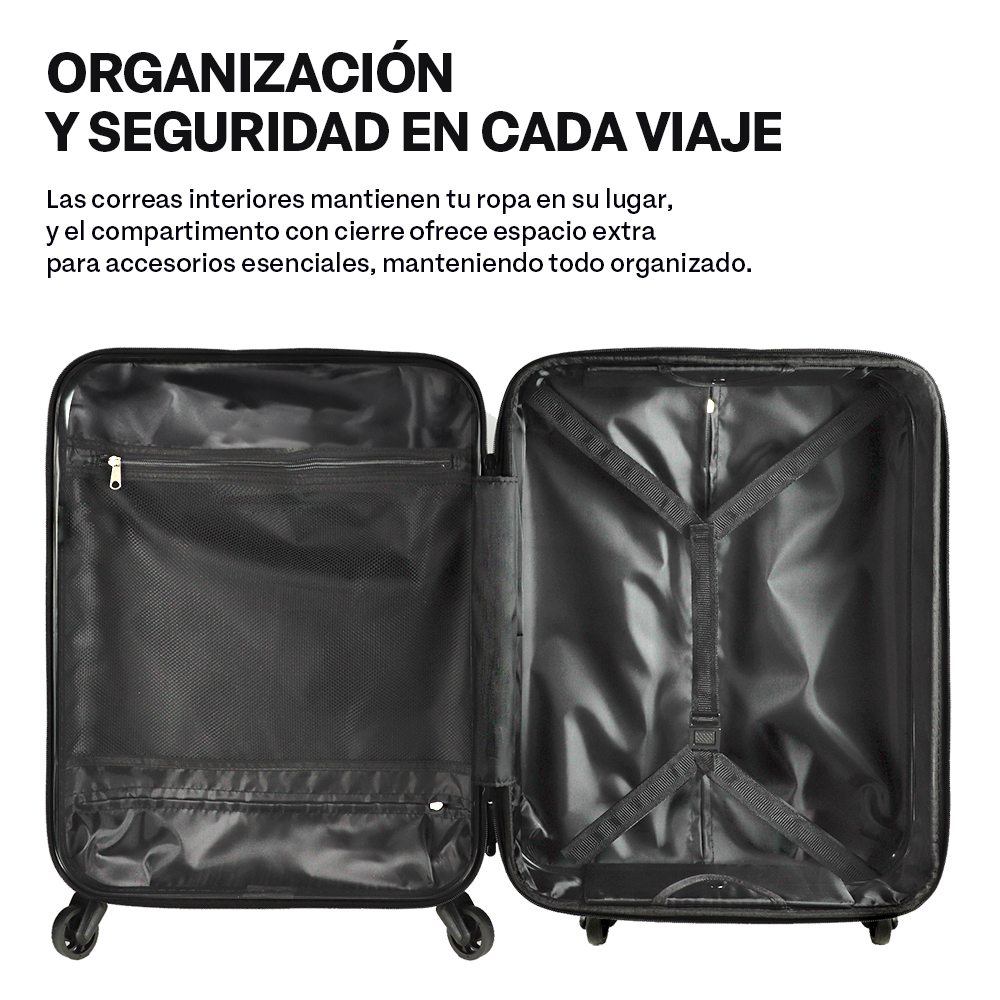 Foto 6 pulgar | Maleta Carry On Sendera 20”  Negro con Candado