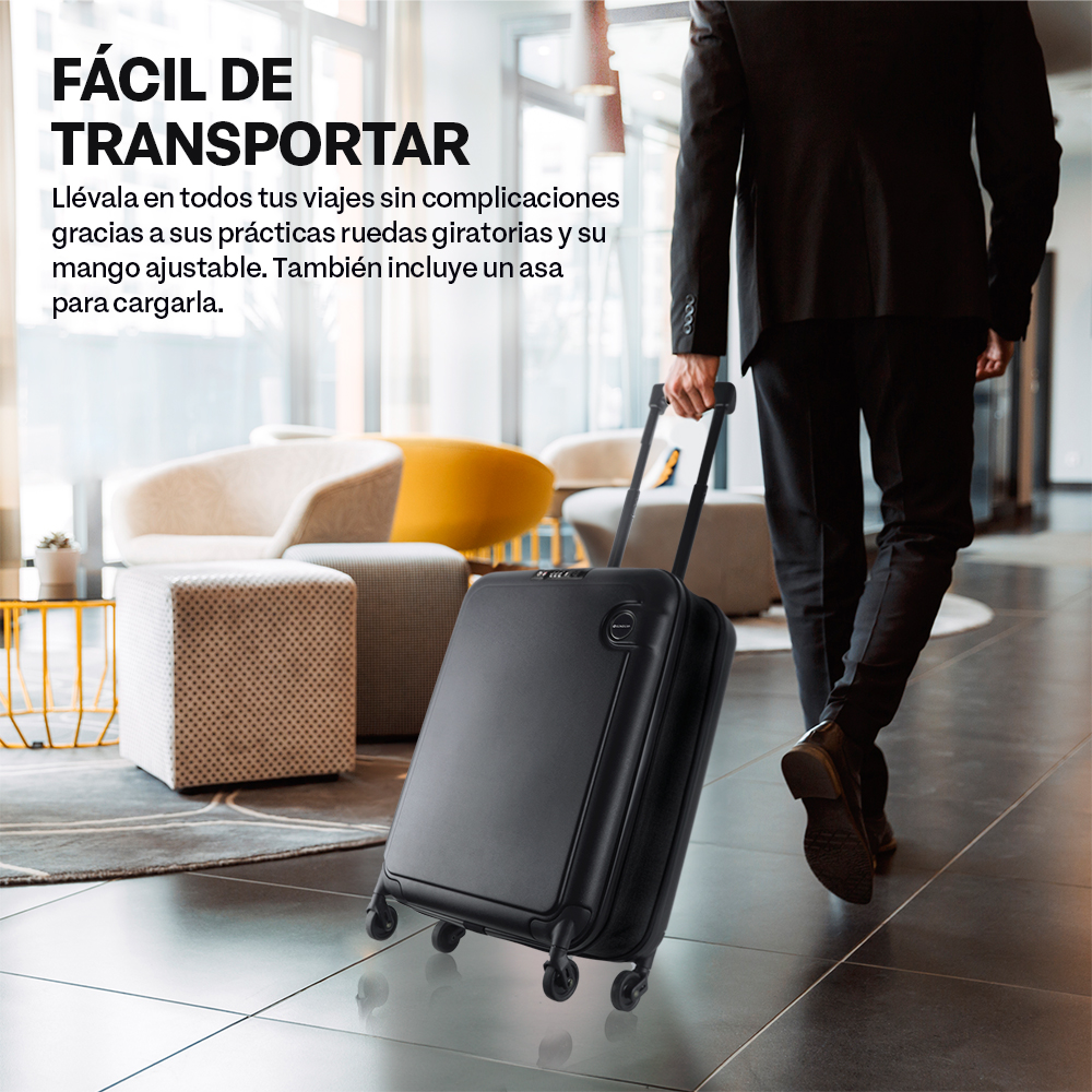 Foto 9 pulgar | Maleta Carry On Sendera 20”  Negro con Candado