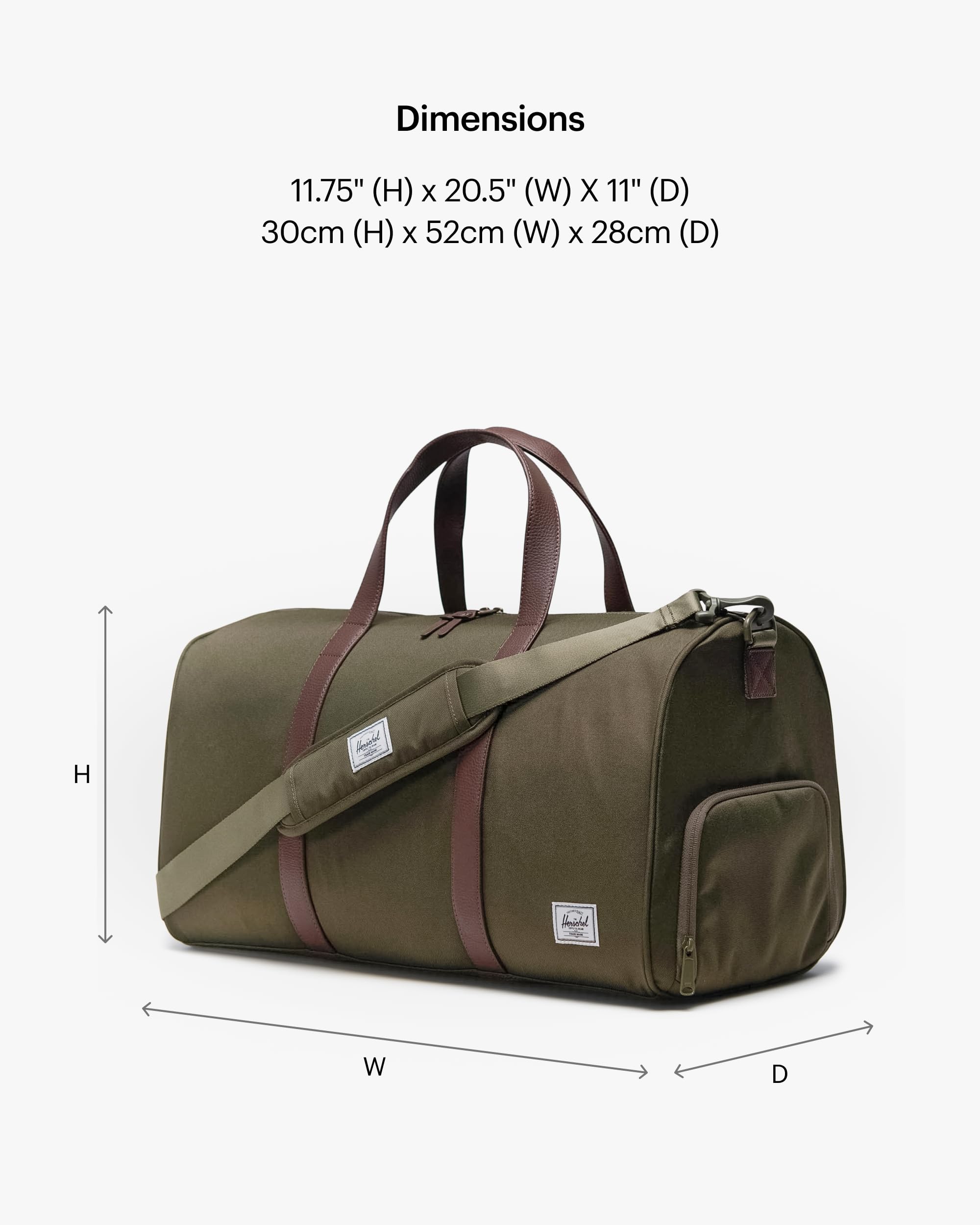 Foto 2 | Bolsa De Lona Herschel Supply Co. Novela Ivy Green - Venta Internacional.