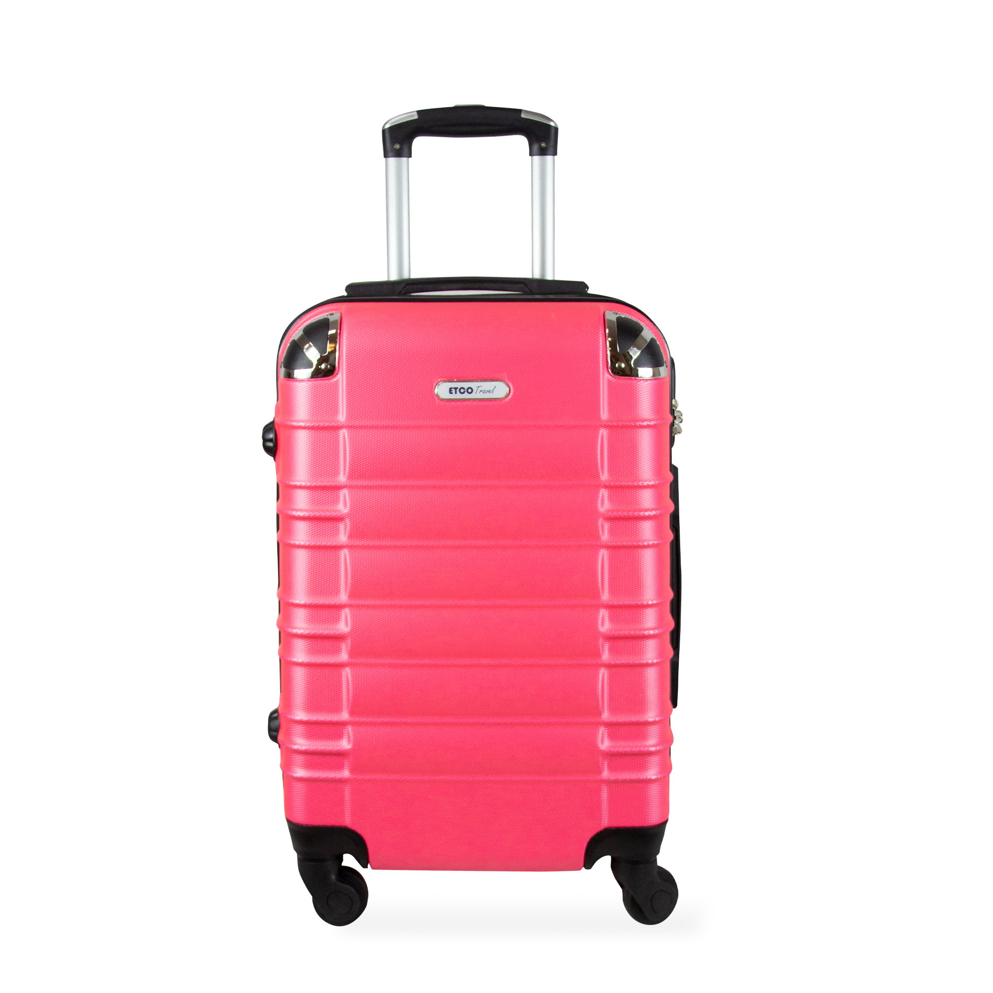 Maleta De Mano Color Rosa Melón Con Ruedas Giro 360° De Viaje Avión, 19 Pulgadas Carry On Etco Travel