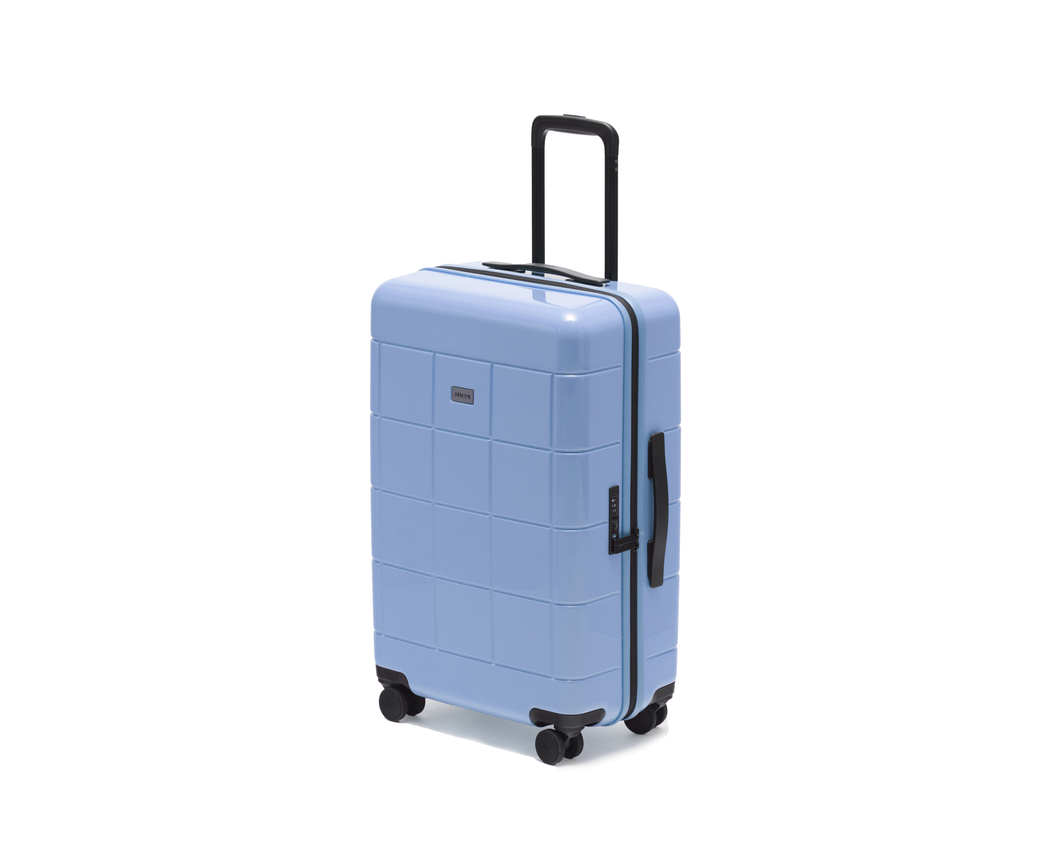 Maleta De Viaje Mappa Lite, Maleta Carry On 10kg, Maleta De Mano Ligera, Maleta Rígida Y Lisa, Color Azul, Mediana 24''