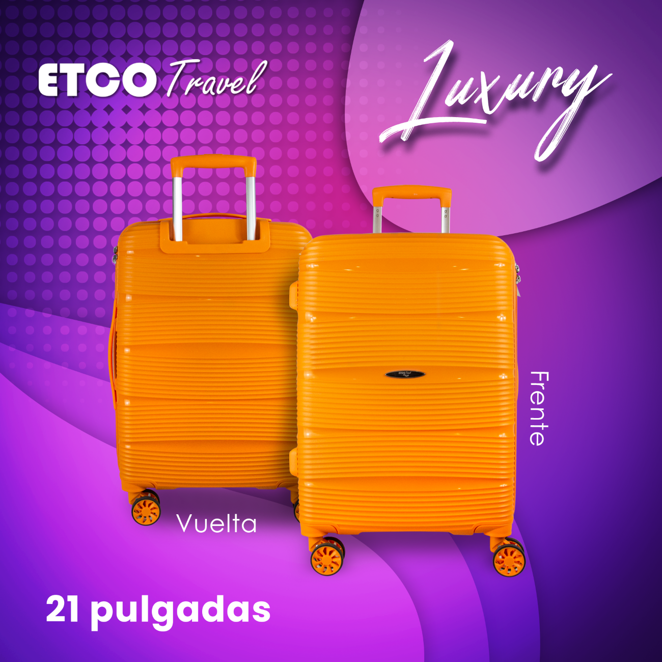 Foto 3 pulgar | Maleta de Mano Rígida Naranja Carry On 21" Tourister