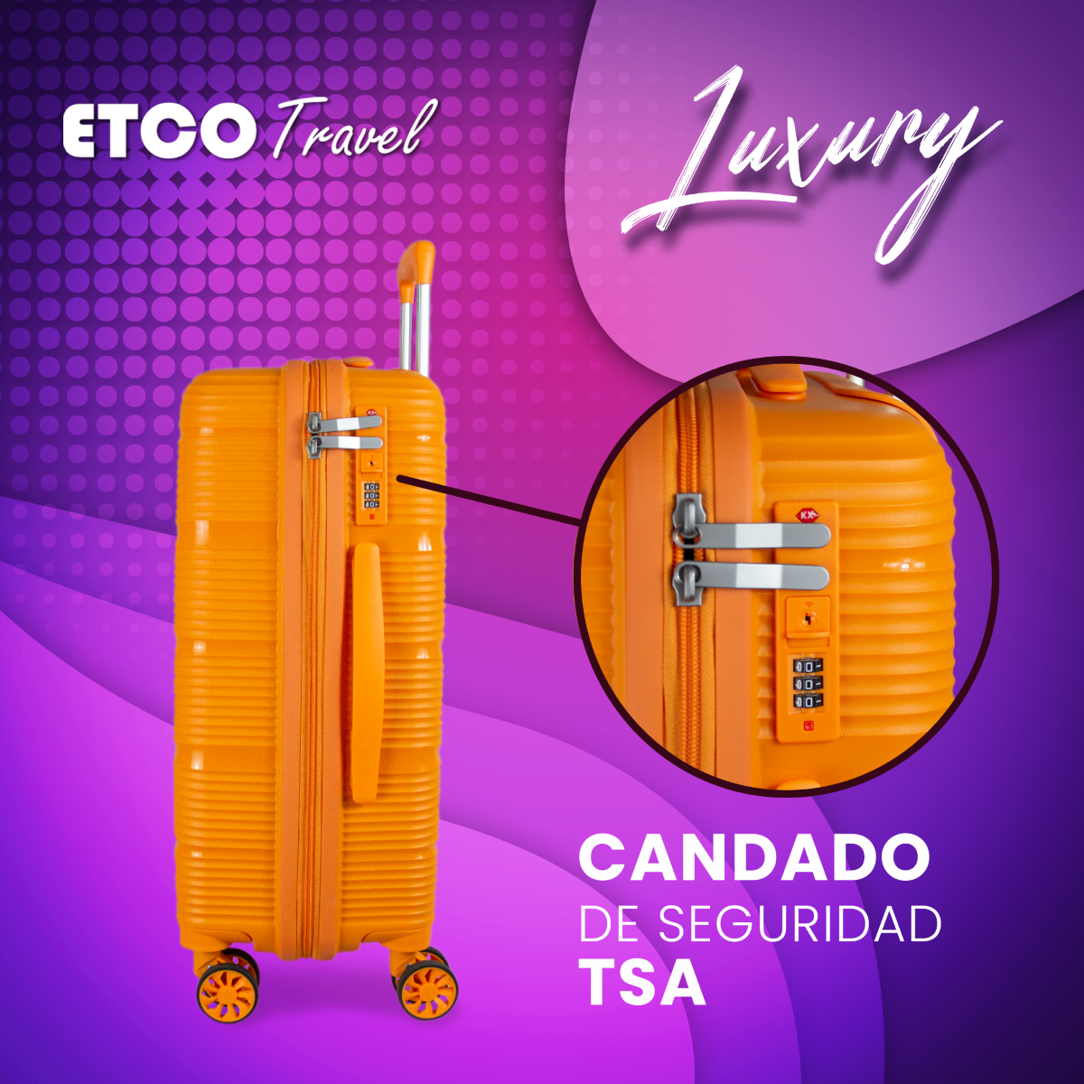 Foto 6 pulgar | Maleta de Mano Rígida Naranja Carry On 21" Tourister