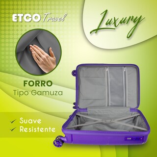 Foto 7 | Maletade Mano Rígida Morada Luxury by Etco Travel 10 Kgs