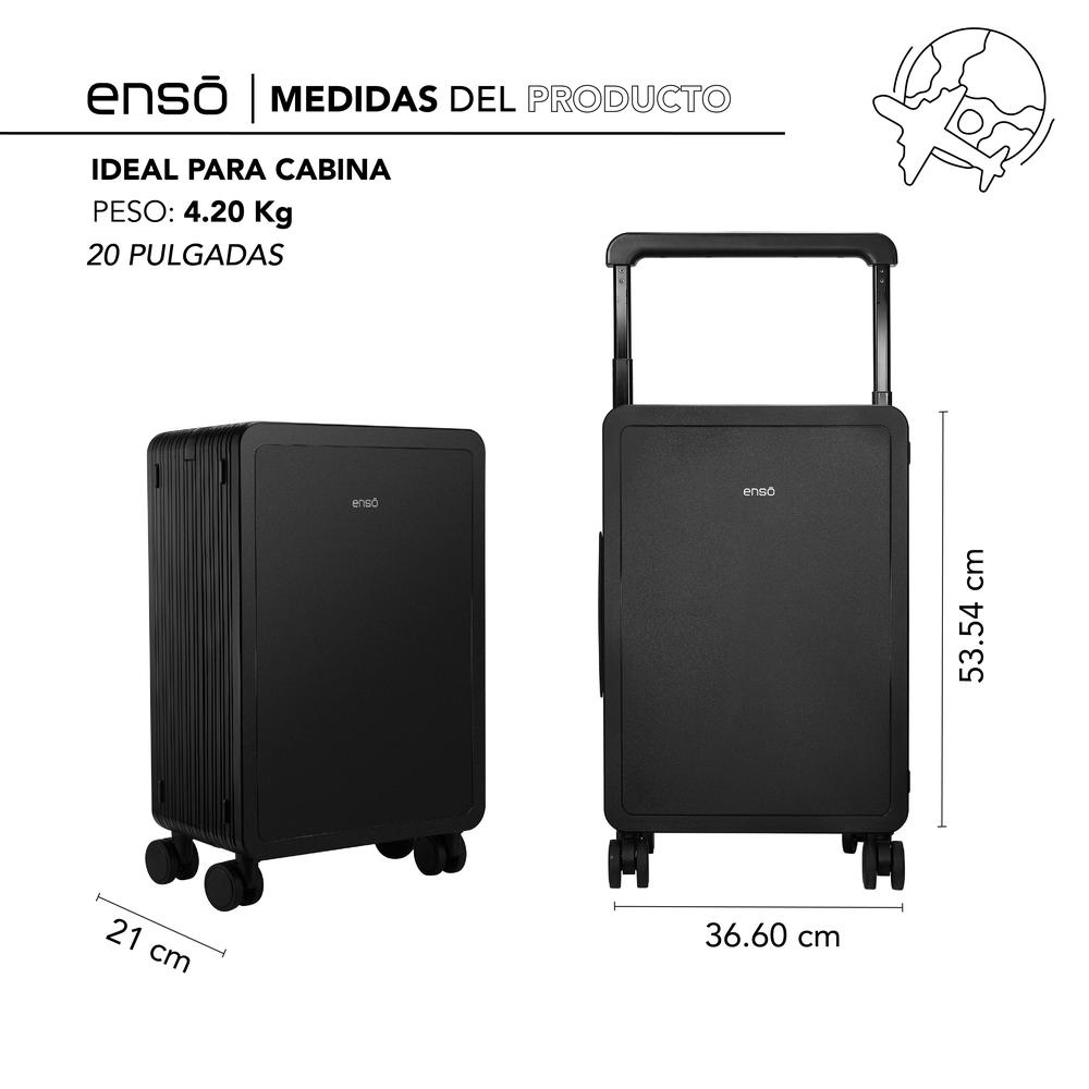 Foto 7 pulgar | Maleta de Mano Viaje Enso EL2401B 20 Pulgadas Negro
