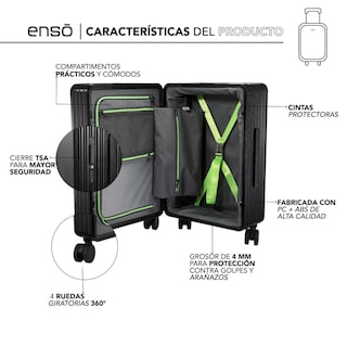 Foto 7 | Maleta de Mano Viaje Enso EL2401B 20 Pulgadas Negro