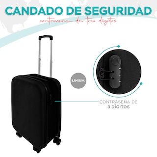 Foto 8 | Maleta Mano Cabina Linium Expandible Color Negra Ligera