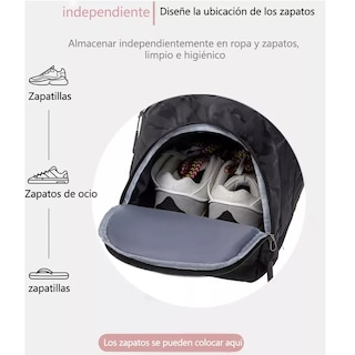 Foto 3 | Maletas Deportiva Mochila De Gym Viaje Equipaje De Hombre Eo Safe Imports Esi-15684 Negro