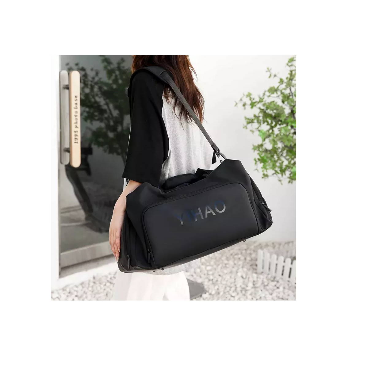 Foto 4 pulgar | Maletas Deportivas Bolsa De Viaje Gym Eo Safe Imports Esi-15692 Negro