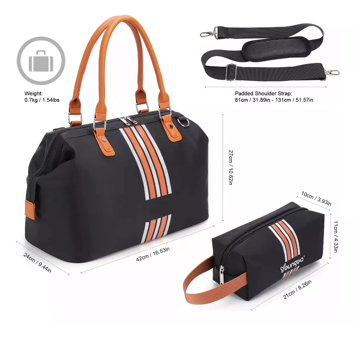 Foto 3 pulgar | Maleta Deportiva Bolsa Dama De Viaje Mochila Fitness Mano Eo Safe Imports Esi-15702 Multicolor