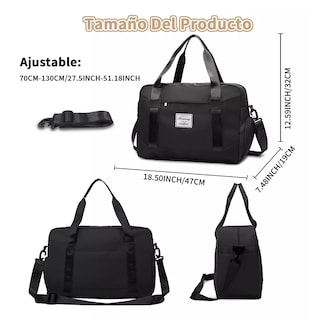 Foto 3 | Maletas Gym Viaje Maletas Deportivas Fitness Bolsa De Gym Eo Safe Imports Esi-15690 Negro