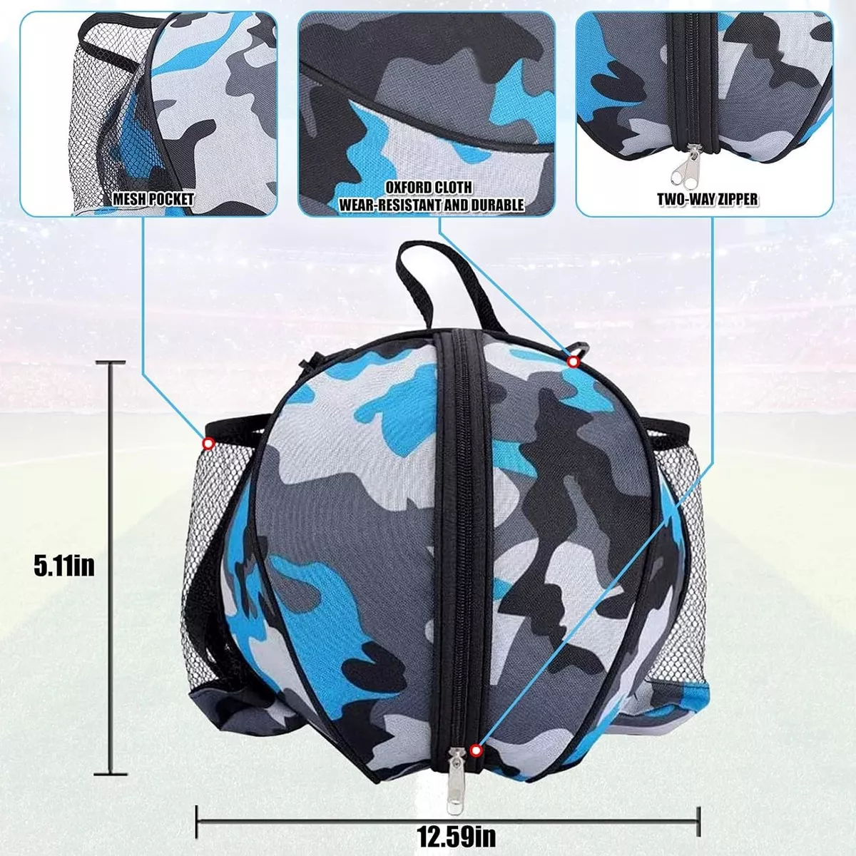 Foto 3 pulgar | Bolsa De Pelota De Baloncesto Impermeable + Correa De Hombro Eo Safe Imports Esi-15698 Multicolor