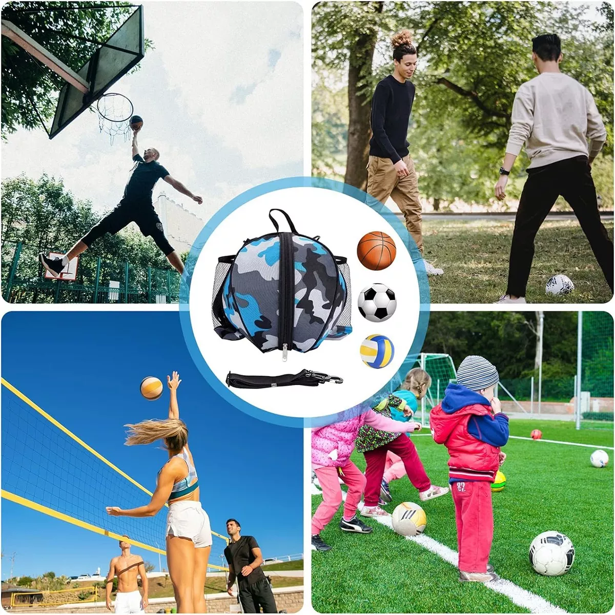 Foto 4 pulgar | Bolsa De Pelota De Baloncesto Impermeable + Correa De Hombro Eo Safe Imports Esi-15698 Multicolor