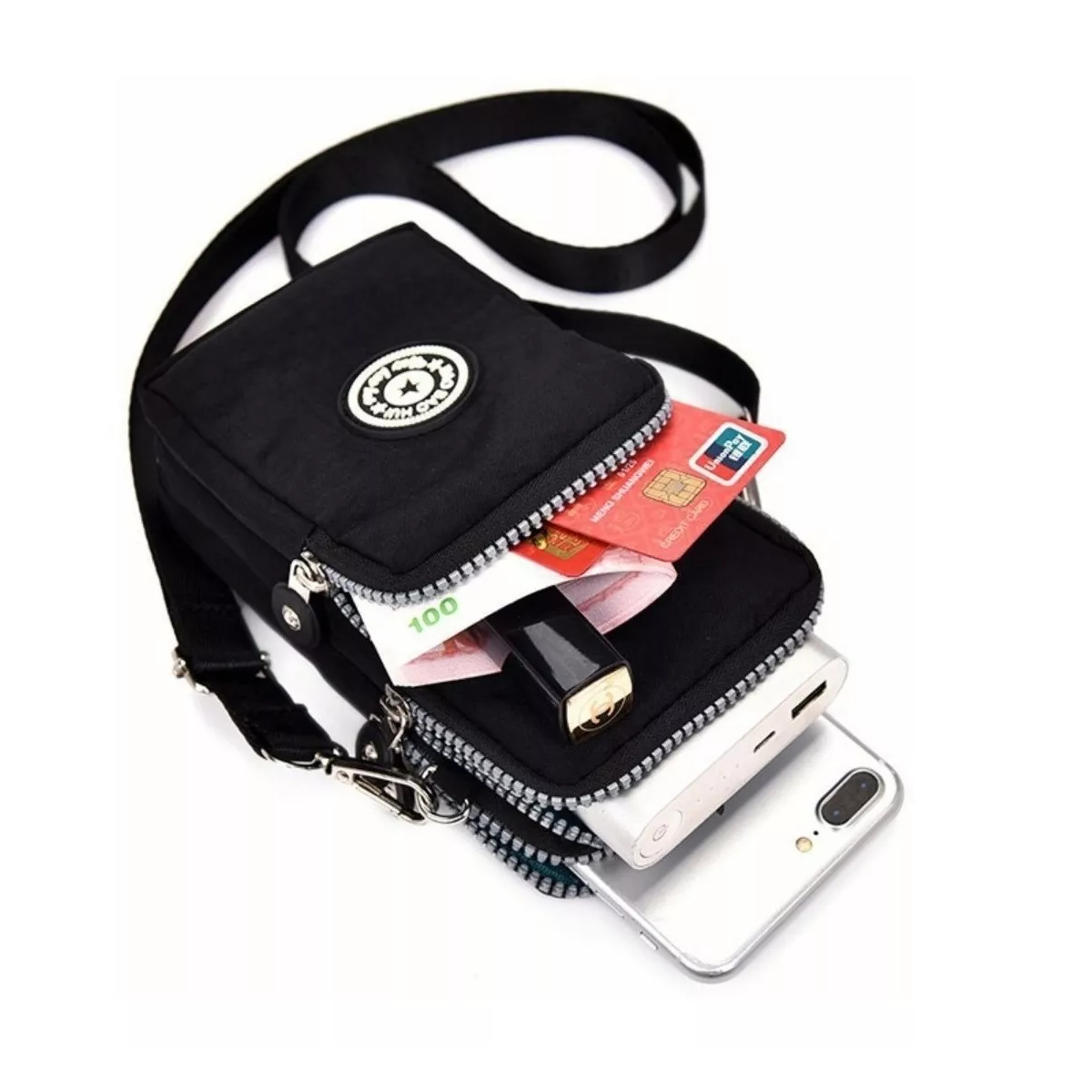 Foto 3 pulgar | Bolsa De Hombro Deportiva Para Celular Para Mujer  Eo Safe Imports Esi-15697 Negro