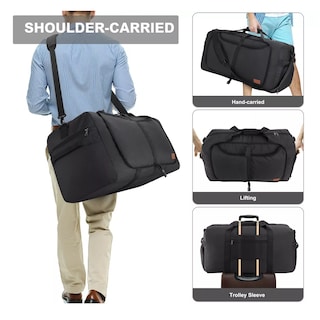 Foto 3 | Maleta Bolsa De Viaje Bolsa Deportiva Gym Fitness Bag 75l Eo Safe Imports Esi-15685 Negro