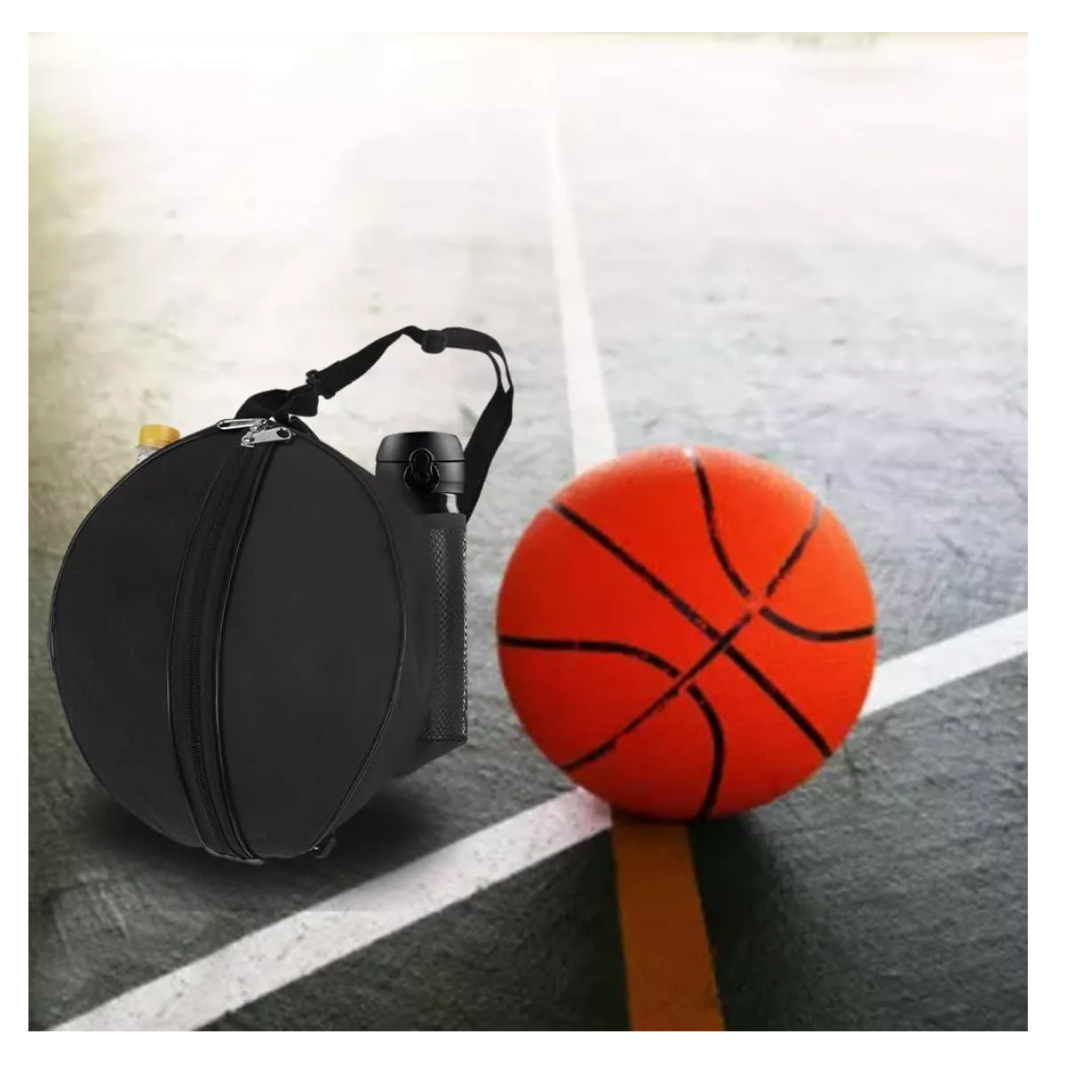 Foto 3 pulgar | Bolsa De Pelota De Baloncesto Impermeable + Correa De Hombro Eo Safe Imports  Esi-15699 Negro