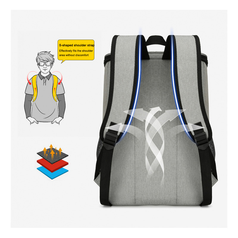 Foto 6 pulgar | Mochila Térmica Cooler Bag Lunch de Tela Oxford Aislante - Venta Internacional