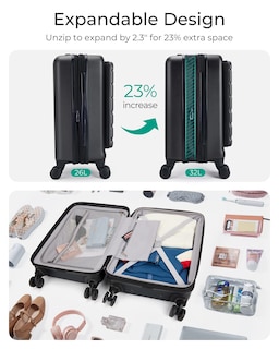 Foto 4 | Maleta con Ruedas Bagsmart Negra-Venta Internacional