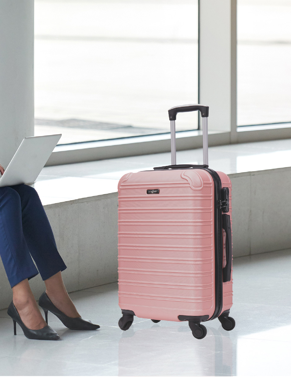 Foto 4 | Maleta de Mano Toronto Oro Rosa 20" ABS Ultraligera con Ruedas Giratorias y Cerradura de Combinación