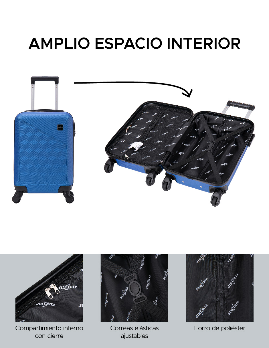 Foto 5 | Maleta 18'' Abs Kenia Color Azul