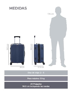 Foto 3 | Maleta de Mano Abs 20'' Miami Azul