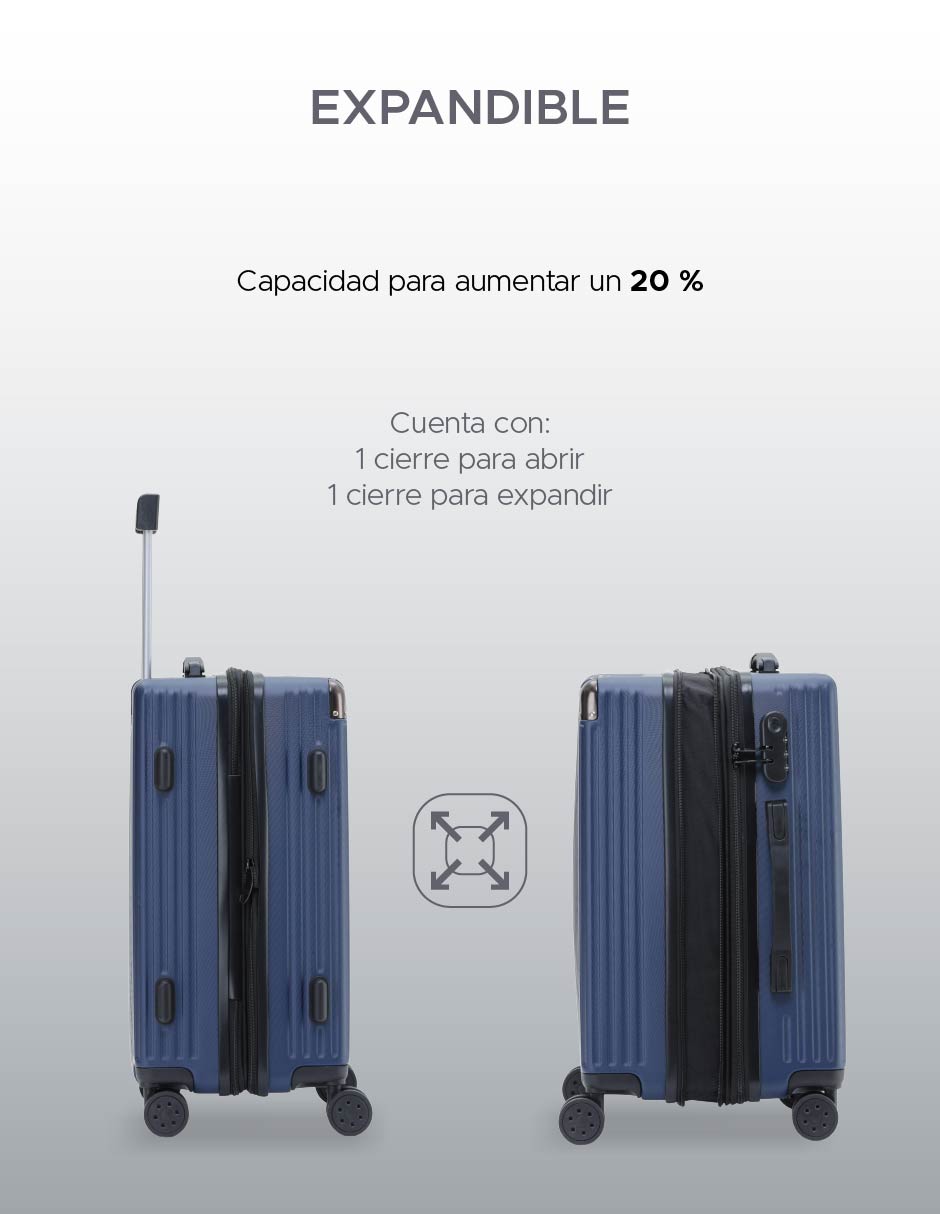 Foto 5 pulgar | Maleta de Mano Abs 20'' Miami Azul