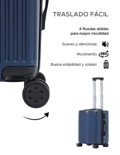Foto 6 | Maleta de Mano Abs 20'' Miami Azul