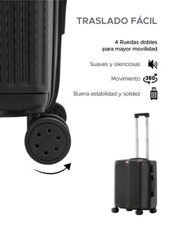 Foto 5 | Maleta De Mano Abs De 20'' Miami Color - Negro