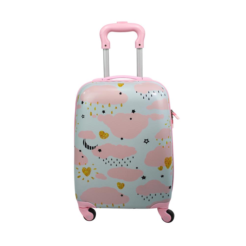 Maleta de Cabina Jon Infantil Nubes 16'' Rosa