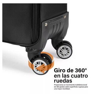 Foto 4 | Maleta con Ruedas Nubily Negra