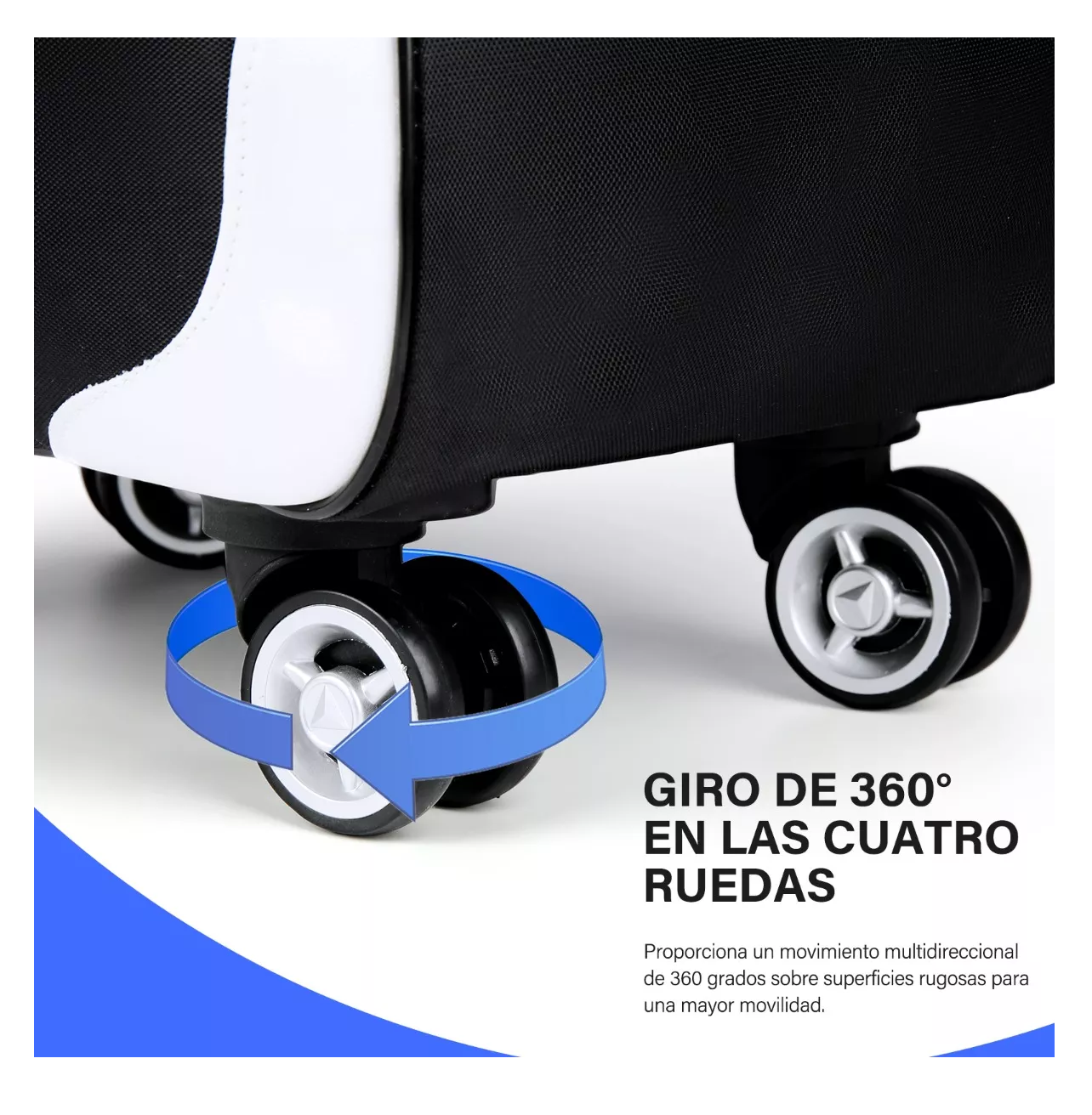 Foto 5 pulgar | Maleta De Mano De Viaje Bolsa Con Candado De Seguridad Cabina Negro/blanco