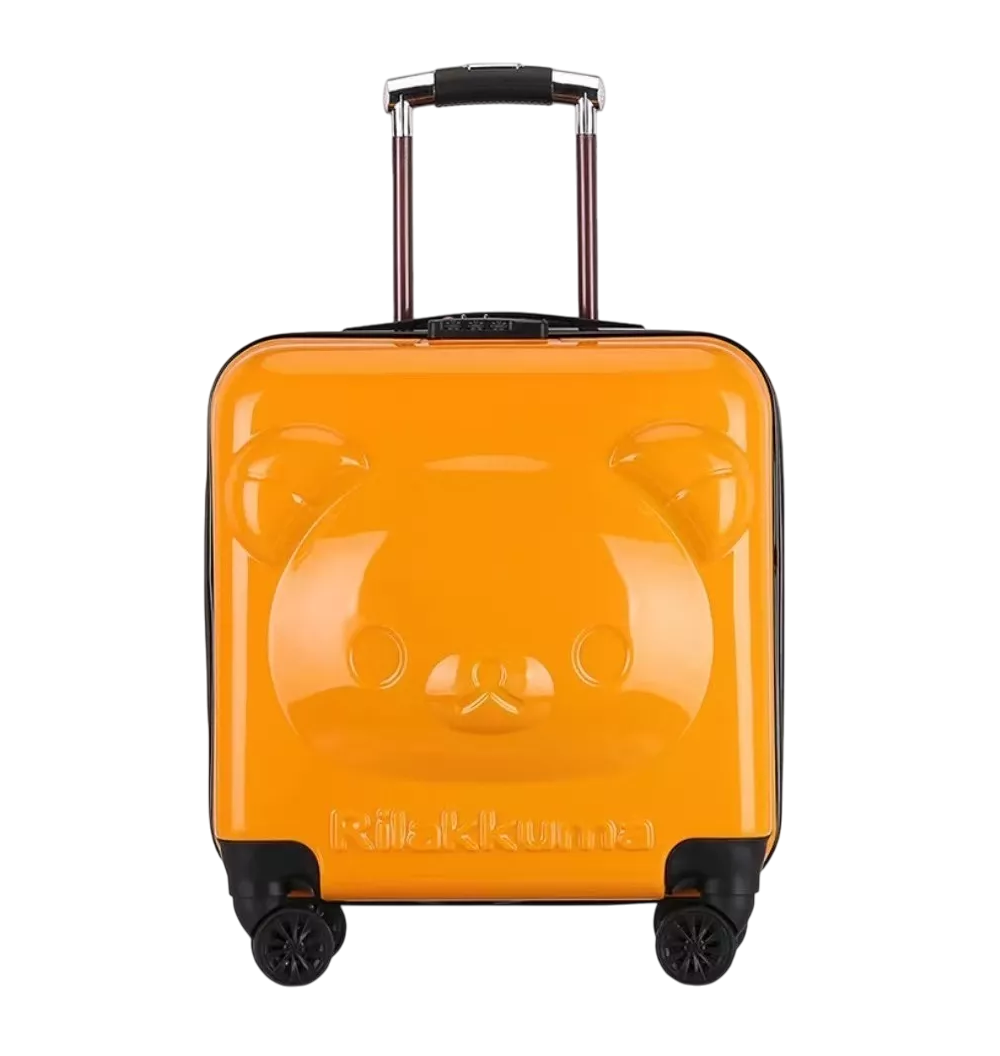 Maleta Child Boy Girl Travel Con Ruedas Naranja Claro